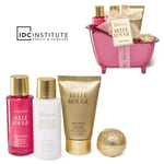 Coffret Cadeau Femme Ensemble Gel Douche Crème Mains Corps Bombe De Bain Vanille