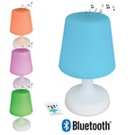 Lexibook Decotech Lampe LED couleur & son Bluetooth - 8W - effets lumineux - batterie rechargeable - blanc/multicolor - BTL035