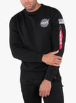 4059146070770 Alpha Industries X NASA Space Shuttle Sweatshirt 03 Black 100% cotton XXL male