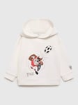 Mango Kids' Looney Tunes Football Hoodie, White