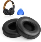 Coussinets De Rechange Pour Casque Sans Fil Beats Solo 2 & Solo 3 En Cuir Synthétique Protéiné Souple | Mousse À Mémoire De Forme (1 Paire, Noir)[QUE074388]