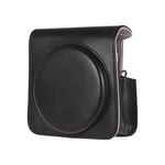 Andoer-Étui pour appareil photo Instax Square SQ6,sac en cuir PU avec sangle,sac pour appareil photo à film instantané - Type black