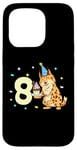 Coque pour iPhone 15 Pro Je suis 8 avec lynx - anniversaire enfant 8 ans