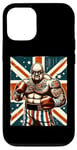 Coque pour iPhone 12/12 Pro Boxe Britannique Union Jack Drapeau Boxeur