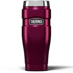 Thermos Stainless King Travel Tumbler & Multi- Purpose Flask- 470ml Insulated Hot & Cold Water Bottle for Daily Commute & Weekend Adventures - Sleek Design in Raspberry, 5-Year Durability