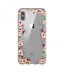 Coque Iphone X Fleur 14 liberty rose transparent