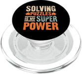 Résoudre Des Énigmes Est Mon Super Pouvoir Jeu Puzzler PopSockets PopGrip pour MagSafe