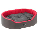 Ferplast Panier Chien Dandy, Coussin Amovible et Lavable, Housse en Coton avec Rembourrage Doux, Idéale également comme Niche pour Chat, 45 x 35 x H 13 cm, Rouge