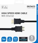 Deltaco HDMI cable  4K UHD  5m  black