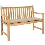 TOP-ZHU Coussin de banc de jardin Beige 150 x 50 x 3 cm