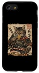 iPhone SE (2020) / 7 / 8 Samurai Cat Loves Ramen Funny Anime Japanese Artwork Samurai Case