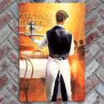 Martini Lounge Tile Plaque Sign Wall Art Waiter Service Brent Heighton 30x 20cm