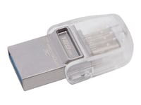 Kingston DataTraveler microDuo 3C - Clé USB - 128 Go - USB 3.1 / USB-C - pour Apple MacBook (Early 2015, Early 2016, Mid 2017); MacBook Air (Late 2018); MacBook Pro (Late 2016, Mid 2017, Mid...