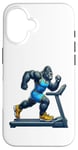 Coque pour iPhone 16 Gorilla Running sur tapis de course Fitness Gym Entraînement