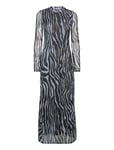 Tjw Zebra Maxi Knit Dress Blue Tommy Jeans