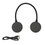 Halshögtalare Bärbar Trådlös Bärbar Stereo Handsfree Halsband Bluetooth-högtalare med Mikrofon för Hem Utomhus Svart