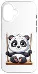 Coque pour iPhone 16 Aire de jeux Panda Swinging Playground Fun