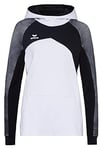 Erima Premium One 2.0 Sweat à Capuche Femme, Blanc/Noir/Blanc, FR : 50 (Taille Fabricant : 48)