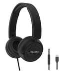 STREETZ C200 Headphones with microphone  foldable  USB-C  black