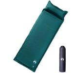 Matelas de camping autogonflant avec oreiller 1 personne vert vidaXL