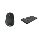 Logitech M720 Triathlon Multi-Device Wireless Mouse, Bluetooth, USB Unifying Receiver & Pebble Keys 2 K380s, Multi-Device Bluetooth Wireless Keyboard with Customisable Shortcuts,Slim and Portable