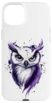 Coque pour iPhone 15 Plus Hibou mauve mystique