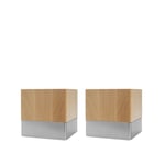 DUX - Kubiska Ben 12 x 12 cm, Bok Natur, 2-pack - Sängben