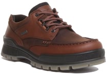 Ecco Track 25 Low Mens Lace Up Gore Tex Shoes In Brown Size UK 6 - 12