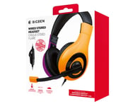 Casque Stéréo Filaire Rose Et Orange Pour Nintendo Switch Et Nintendo Switch Lite