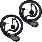 Lot De 2 Écouteurs Pour Talkie-Walkie 2,5 Mm Avec Micro En Forme De G Compatibles Avec Motorola Tlkr Talkabout T62, T80, Xt180, T82 Extreme