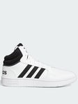 adidas Sportswear Men's Hoops 3.0 Mid Trainers - Black, Black, Size 10, Men