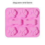 Chocolate Baking Mould Silicone Molds Ice Cube Tray Dog Paw And