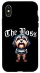 Coque pour iPhone X/XS The Boss Veste pour chien Terrier tibétain