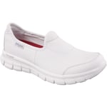 Skechers Womens/Ladies Sure Track Slip Resistant On Work Safety Shoes - White Leather - Size UK 8