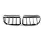 DYBANP Car Front Grille,For BMW E90 E91 4-Door Saloon 2005-2008,Car Chrome Black Look Front Bumper Grill Replacement