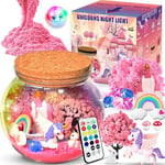 Veilleuse Licorne pour Cadeau Fille 3 4 5 6 7 8 Ans, Licorne Fille Kit Veilleuse avec Jardin des Plantes, Bricolage Terrarium Plante Licorne Jouet, Activité Manuelle Jouet Licorne pour Enfants