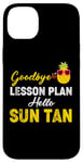 Coque pour iPhone 14 Plus Funny Teacher Last Day Of School Goodbye Leçon Plan Summer