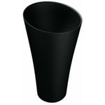 Sogood Lavabo Colonne Rond Noir Mat Vasque Sur Pied Colossum33 Solid Surface 42x42x85cm