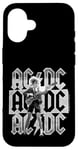 Coque pour iPhone 16 AC/DC Stacked Logo Angus Young Photo par Michael Putland