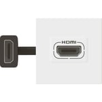 Mosaic AV HDMI uttag förlängare 15cm kabel 2M vit