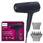 Philips Hair Dryer 5000 Series, ThermoShield Technology, Ionic, with Nozzle and Hair Diffuser, 2300W, Model BHD510/03