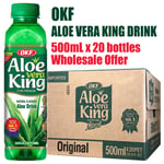 OKF Aloe Vera King Drink 500mL (20 Bottles) | Top Selling Korean Juice Wholesale