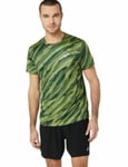 ASICS 2011C646-301 Core All Over Print SS Top T-Shirt Homme Cactus/Rain Forest Taille M