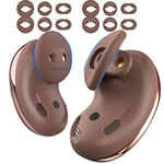 AhaStyle 6 Pairs Silicone Ear Tips for Samsung Galaxy Buds Live 2020, Replacement Accessories [Fit in The Case] Anti-Slip Earbuds Samsung Buds Live Wing Tips (Brown)