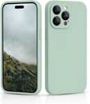 CALOOP Liquid Silicone Case Designed for iPhone 14 14 Pro, Mint Green