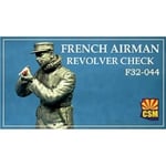 Copper State Models - French Airman Checking Revolvermaquette Figurine French Airman Checking Revolver Copper State Models F32-044 1/32ème Maquette Char Promo Figurine Miniature