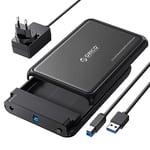 ORICO Boîtier Disque Dur 3,5 Externe USB 3.0 vers SATA Disque Dur 3,5 2,5 Pouces HDD SSD Supporte UASP 5Gbps jusqu'à 20 to, Alimentation 12V / 2A Inclus (DDL35-U3)