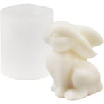 3D Kanin Ljusform i Silikon för Påsk Kanin Resin Gjutning Rabbit