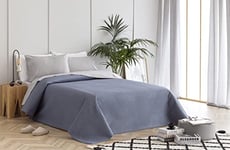 Todocama Beddy Couvre-lit boutis Fin avec Motif Losanges, pour Printemps, été, Automne et Hiver. 100% Microfibre Extra Douce. Couvre-lit Multi-usages pour lit de 80/90-180 x 260 cm, Gris foncé