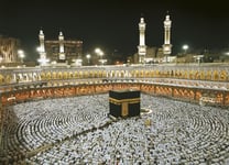 Kaaba by Night Papier peint photo en 8 parties avec colle 388 x 270 cm (largeur x hauteur)